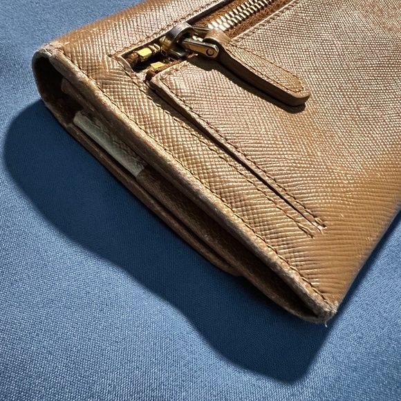 Prada Saffiano Leather Wallet in Brown - Picture 5 of 11